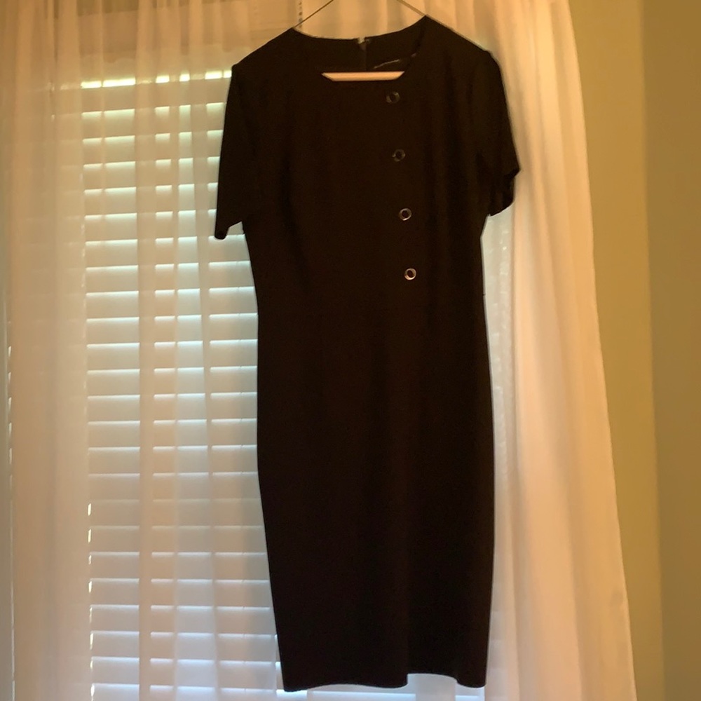 Black Eli Tahari work dress